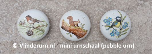 hand beschilderde mini urn urnschaal met diverse decoraties