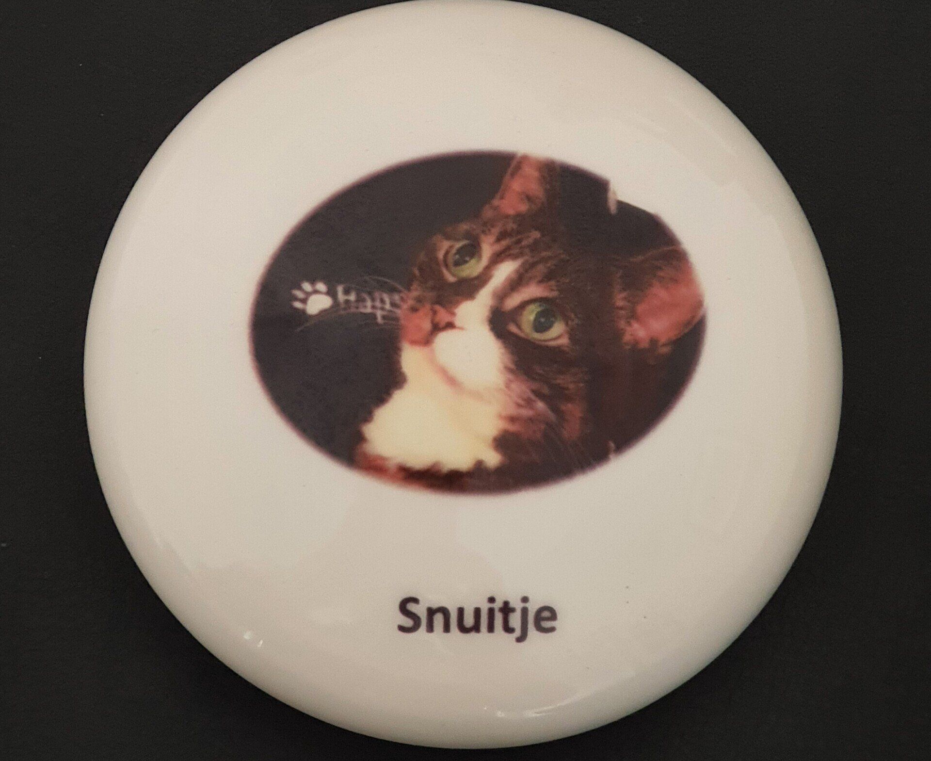 mini urnschaal kat (met een eigen foto van uw kat)