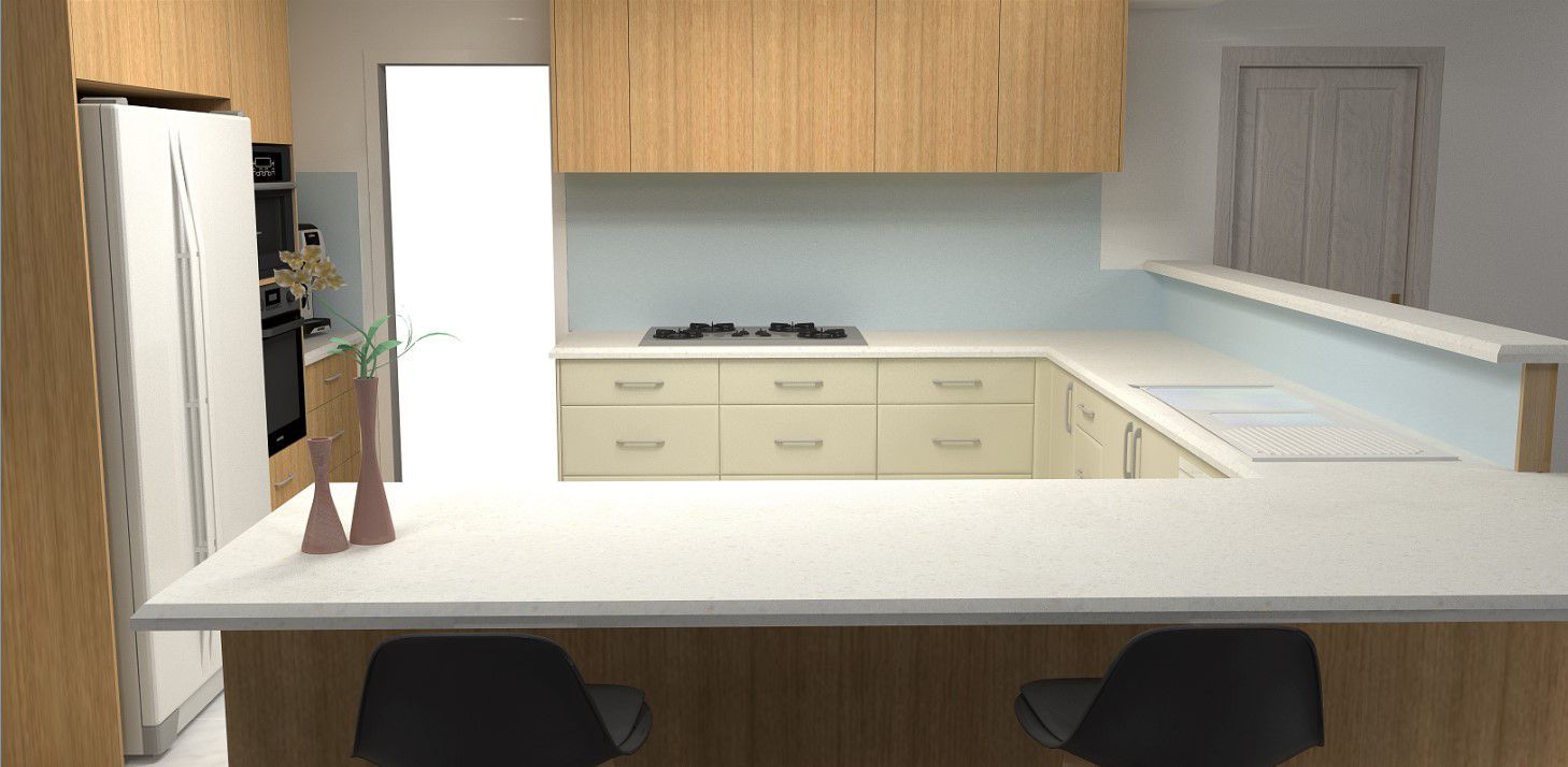 3D Design of Simple Kitchen — Shepparton VIC — KitchenWise