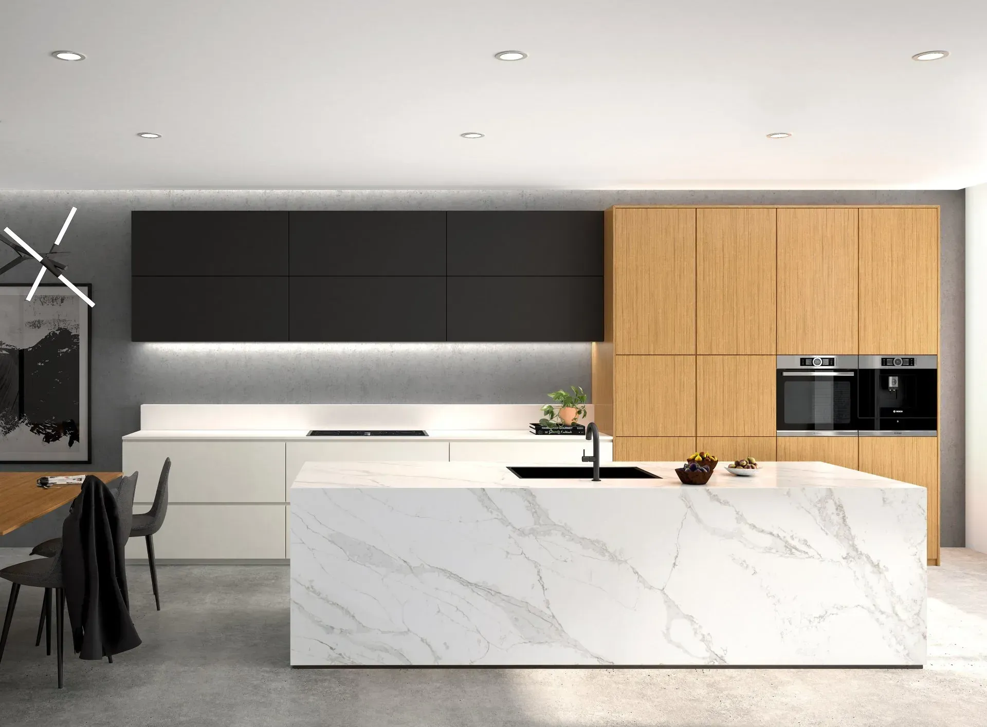Handleless Cabinetry Mixing Of Colours — Shepparton VIC — KitchenWise Handleless Cabinetry Mixing Of Colours — Shepparton VIC — KitchenWise