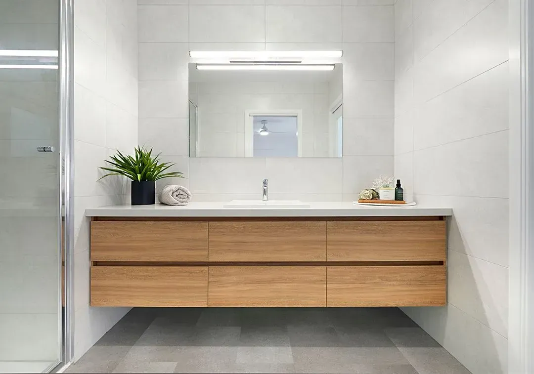Sink with Mirror in the Bathroom — Shepparton Vic — Kitchenwise Sink with Mirror in the Bathroom — Shepparton Vic — Kitchenwise