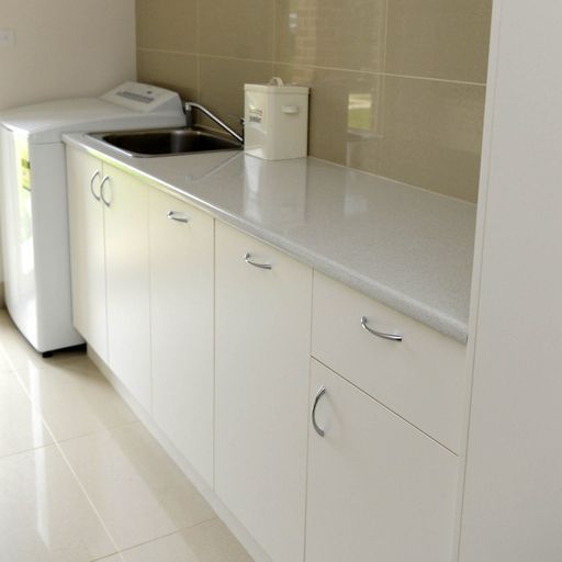 Bright and Airy Laundry Space with Natural Light and Fresh Colors — Shepparton Vic — Kitchenwise