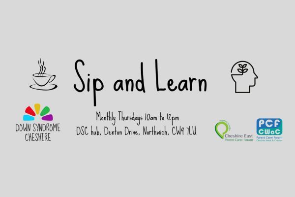 a sign that says sip and learn on it