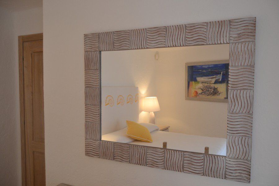 mirror with wooden frame