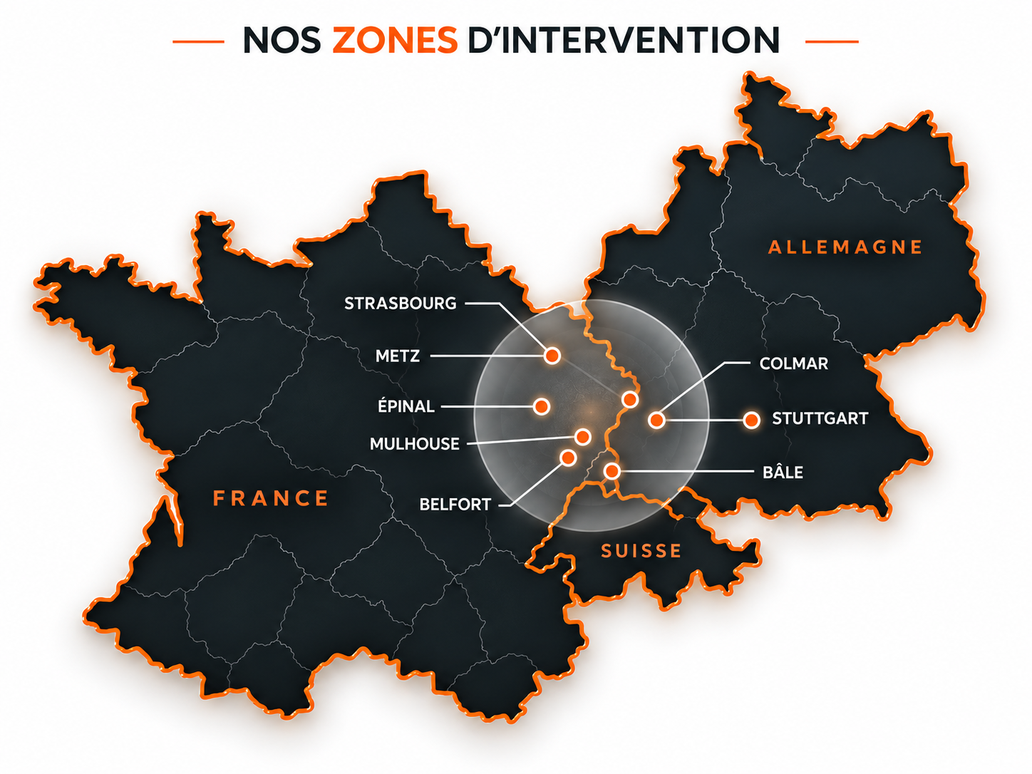 Nos zones d'intervention