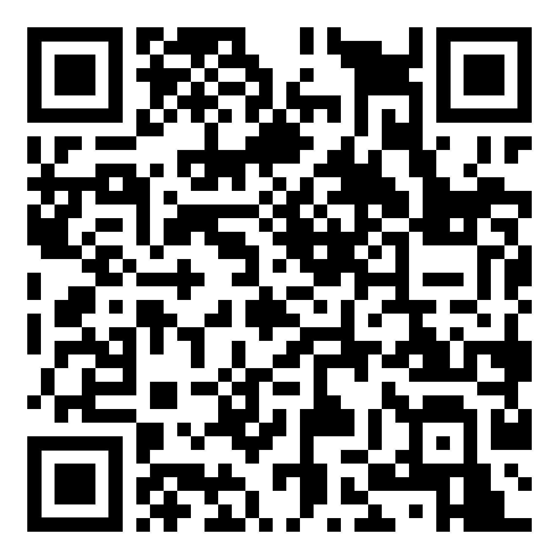A black and white qr code on a white background.