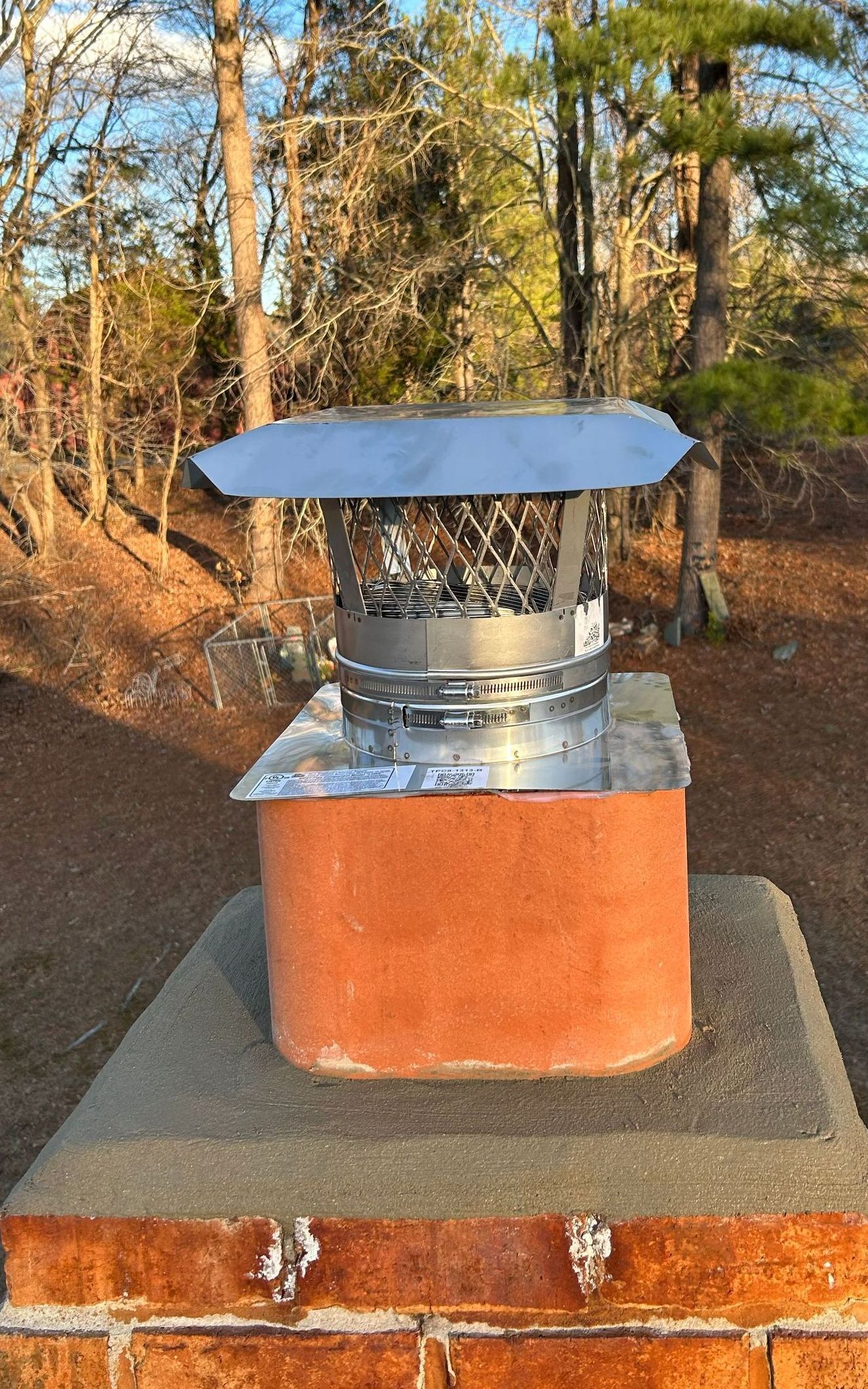 chimney cap, crown after repair