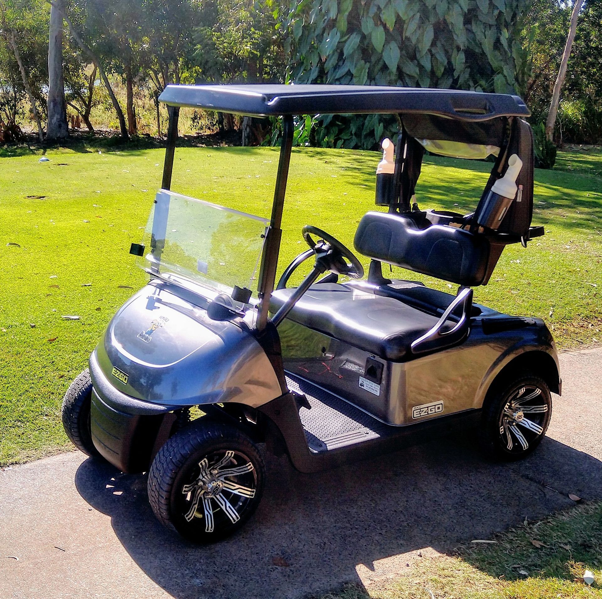 A Gray and Black Golf Cart — Buggies & Batteries in Hidden Valley, QLD