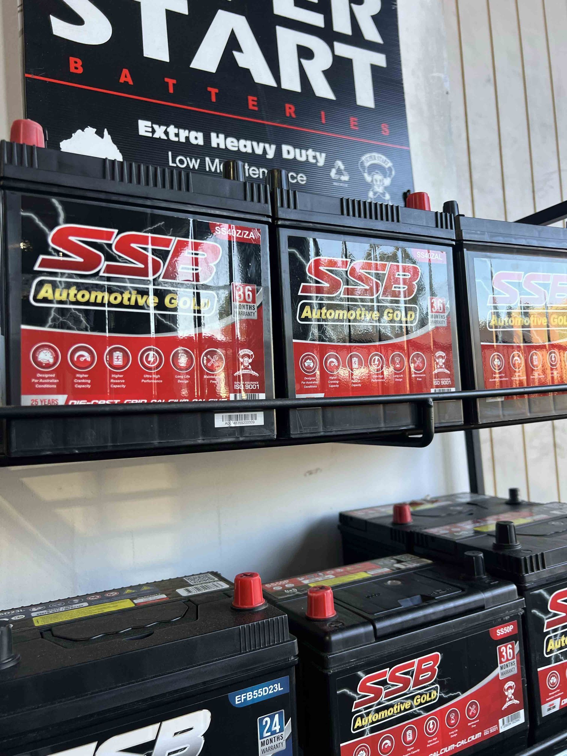 Batteries on a stand