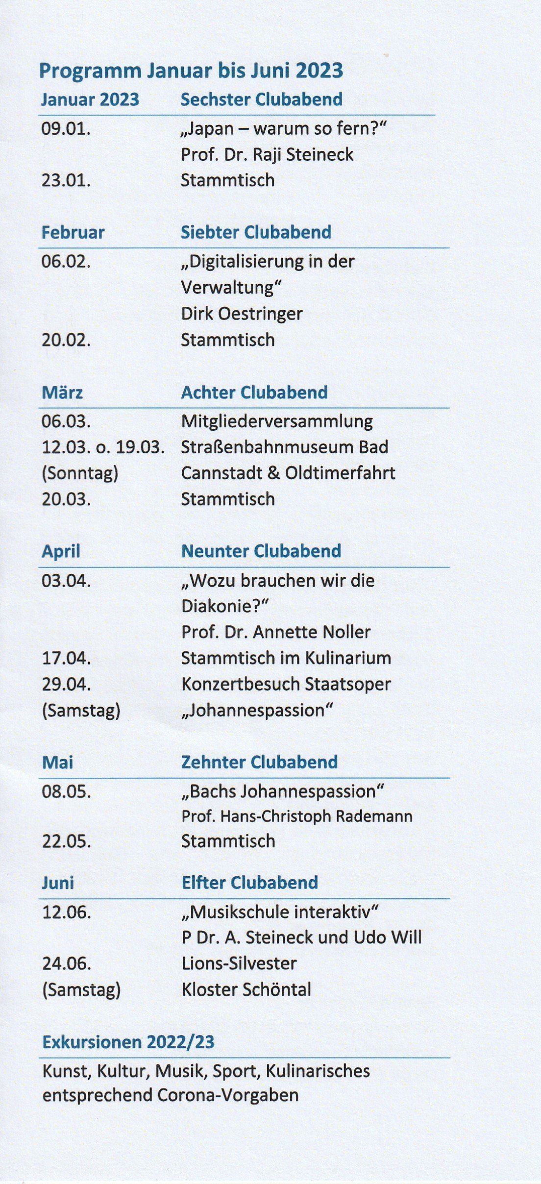 Ein Blatt Papier mit einer Liste von Namen darauf