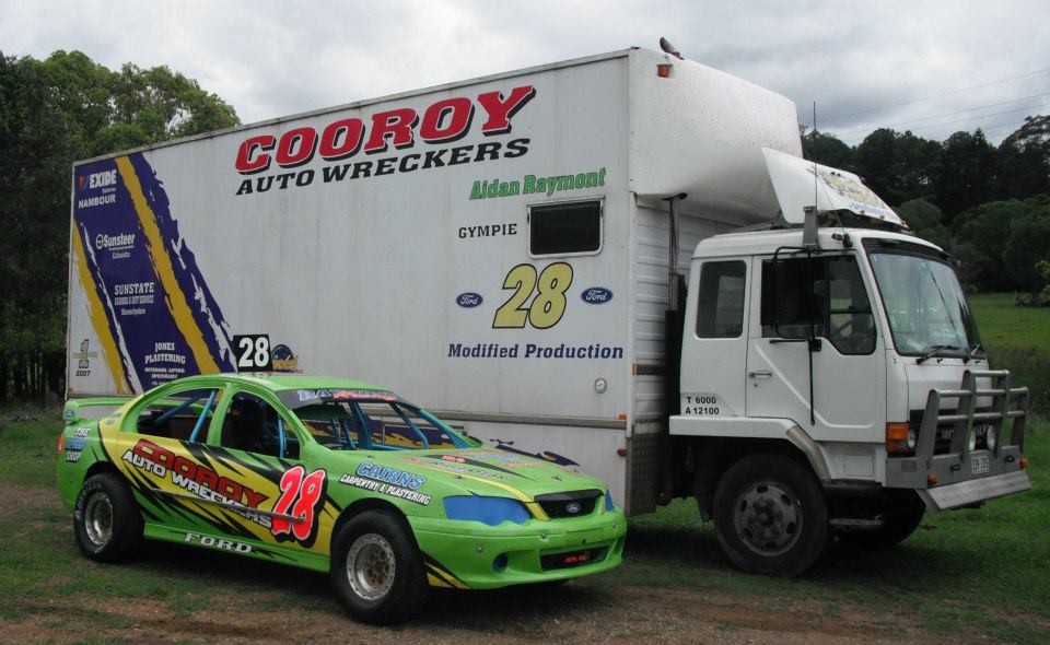 Race Car And The White Truck — Sunshine Coast, QLD — Cooroy Auto Wreckers