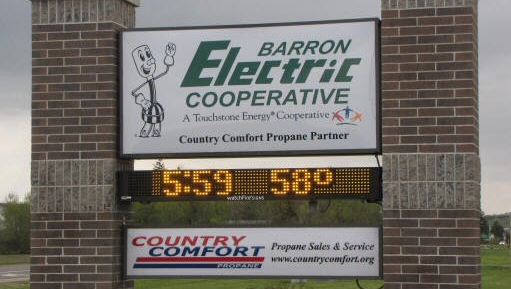 Message board with sign in Barron