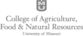University of Missouri College of Agriculture, Food & Natural Resources logo in gray text and emblem