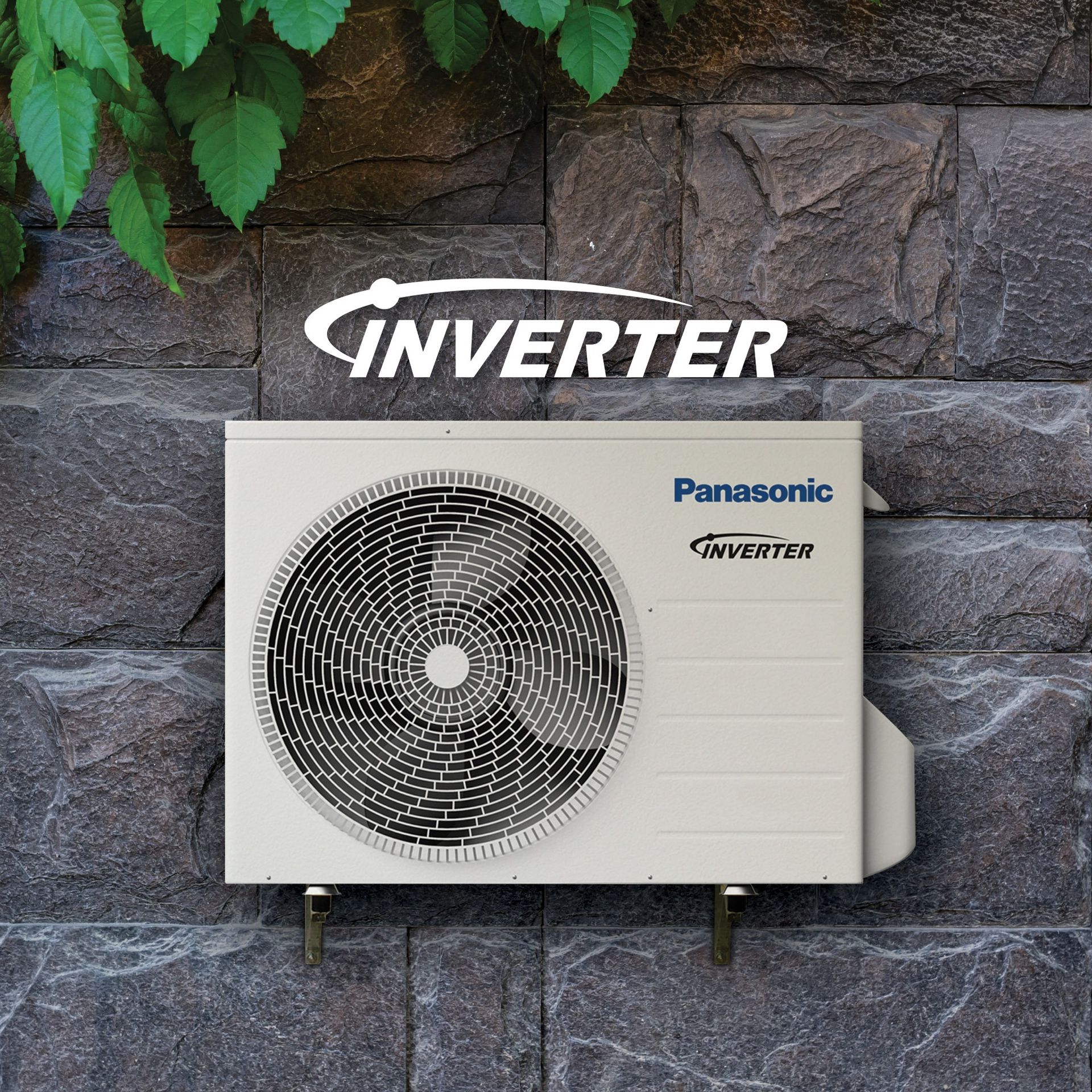 Panasonic Inverter Air Conditioner Mounted on a Stone Wall — FrostyCo Air-Conditioning in Cannonvale, QLD