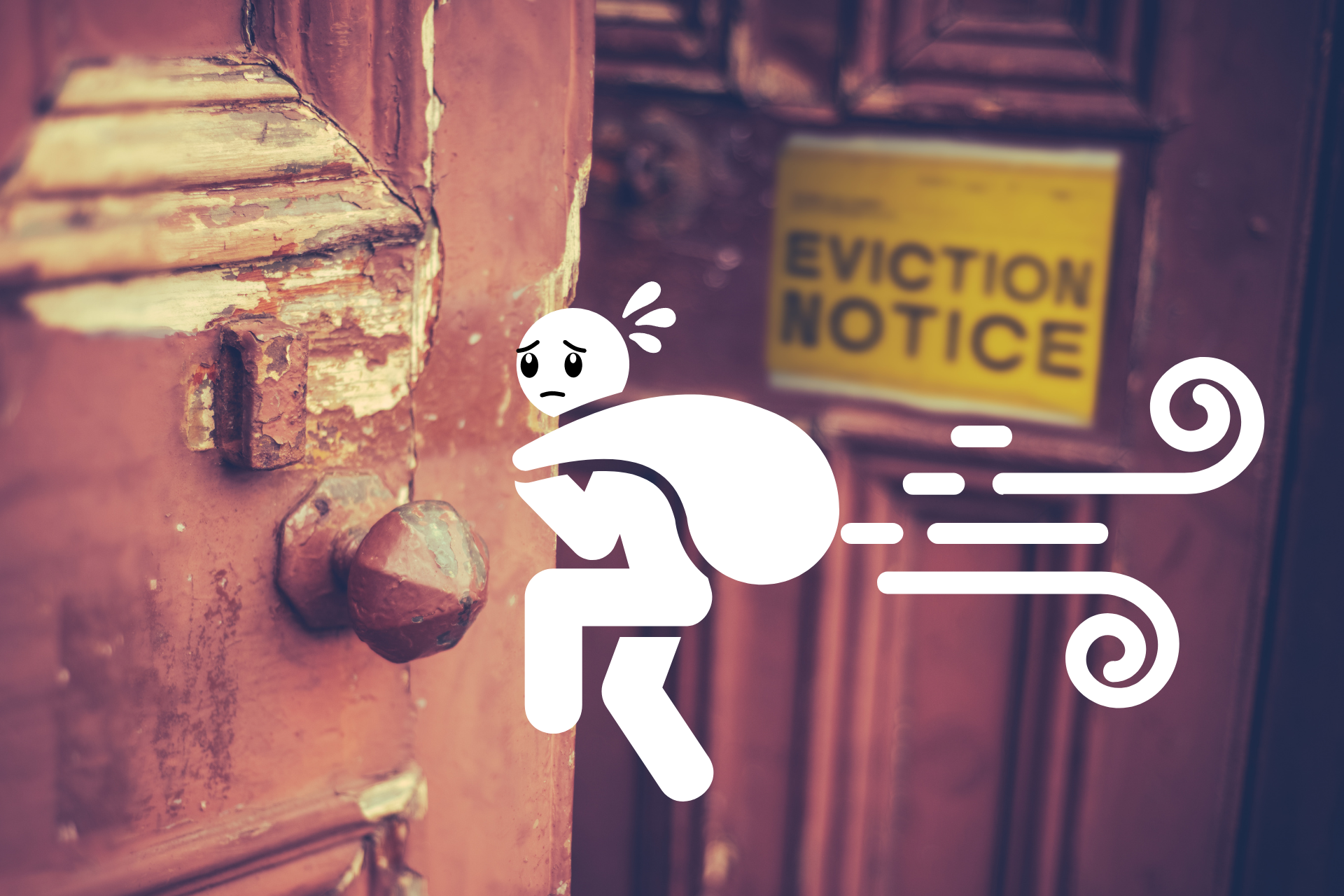 White stick figure with a downcast expression, carrying a bag over his shoulder, walking away from a