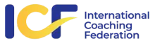 ICF logo: Blue letters 