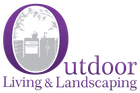 Outdoor Living & Landscaping logo in purple on a white background