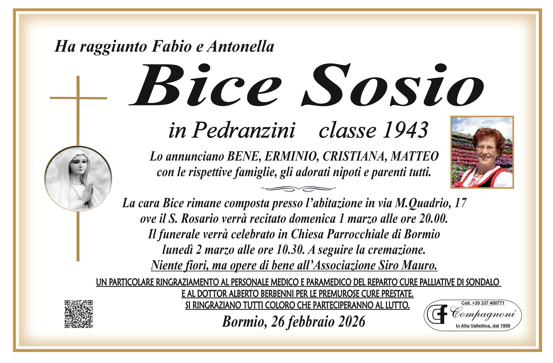 Una foto di un uomo con il nome Pietro Schenhauser sopra
