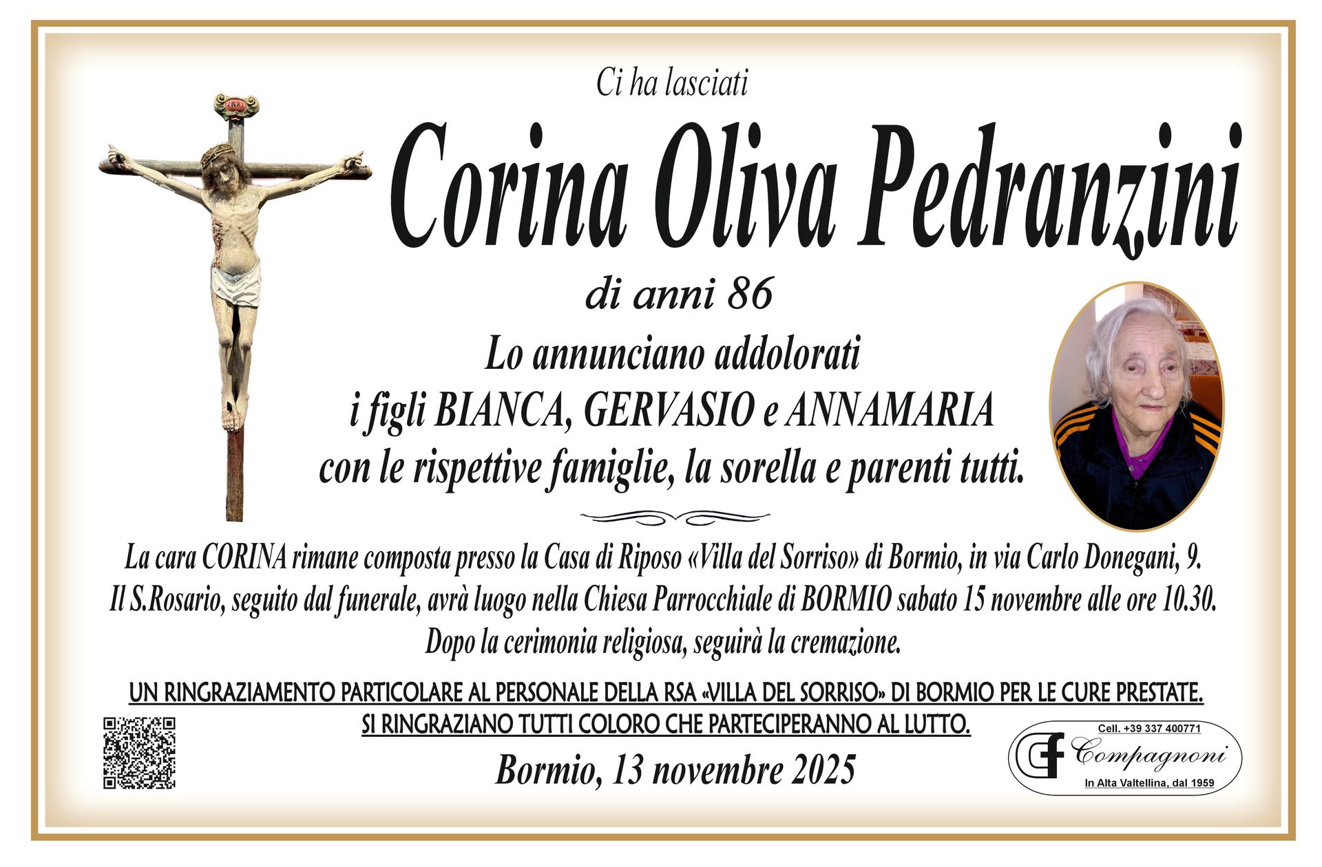 Una foto di un uomo con il nome Pietro Schenhauser sopra