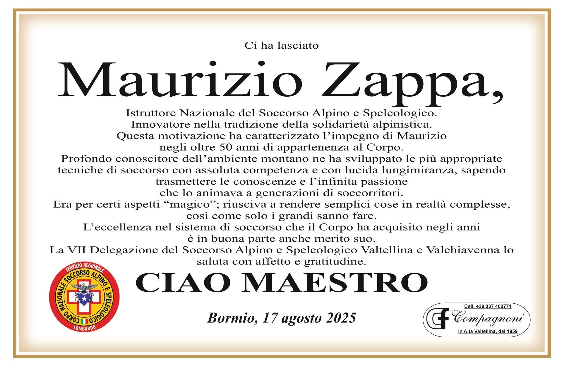 Invito al funerale di maria antonioli classe 1934