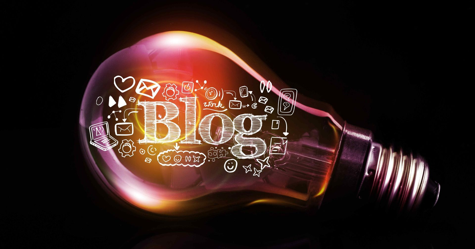 A light bulb with the word blog written inside of it