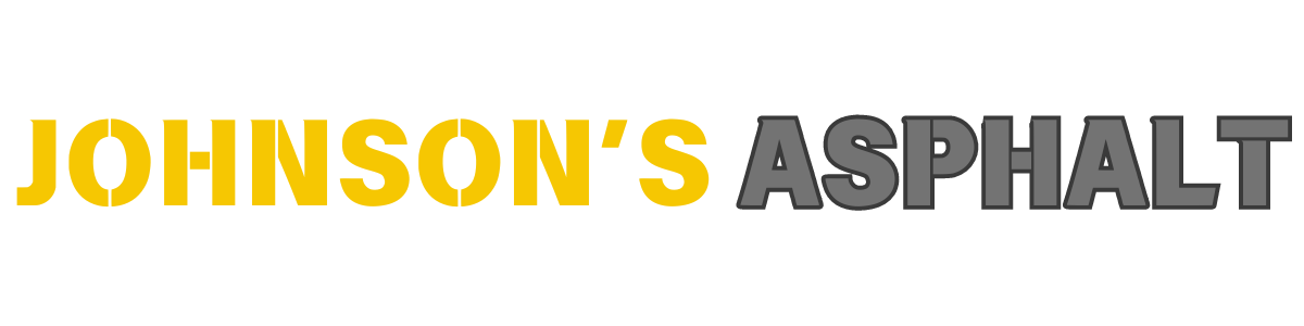 Logo of Johnson's Asphalt. "JOHNSON'S" in yellow, "ASPHALT" in grey on a white background.
