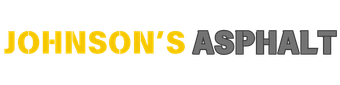 Logo of Johnson's Asphalt. "JOHNSON'S" in yellow, "ASPHALT" in grey on a white background.