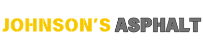 Logo of Johnson's Asphalt. "JOHNSON'S" in yellow, "ASPHALT" in grey on a white background.