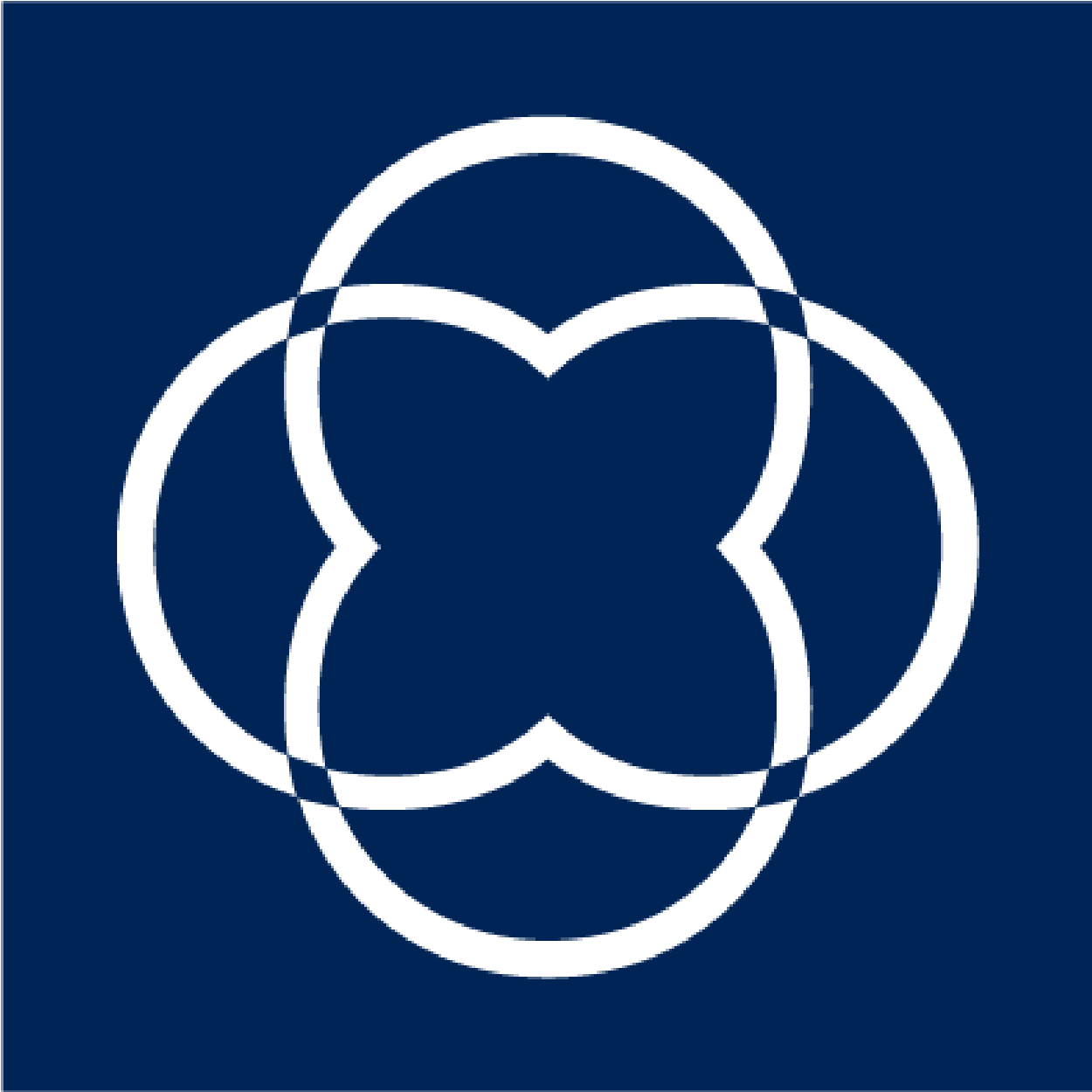 Abstract floral emblem logo