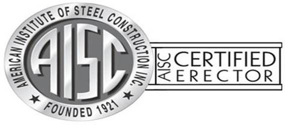 A black and white logo for the american institute of steel construction