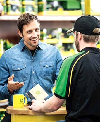 Deere customer rep speaking with customer