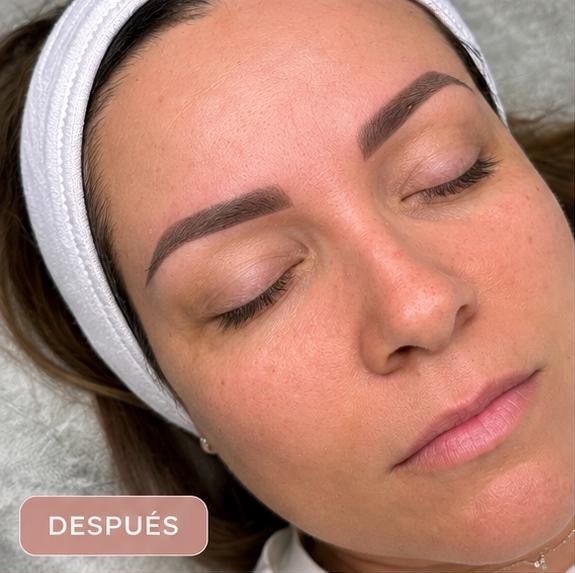 After microblading: defined natural brows at Hairdoctors Miami