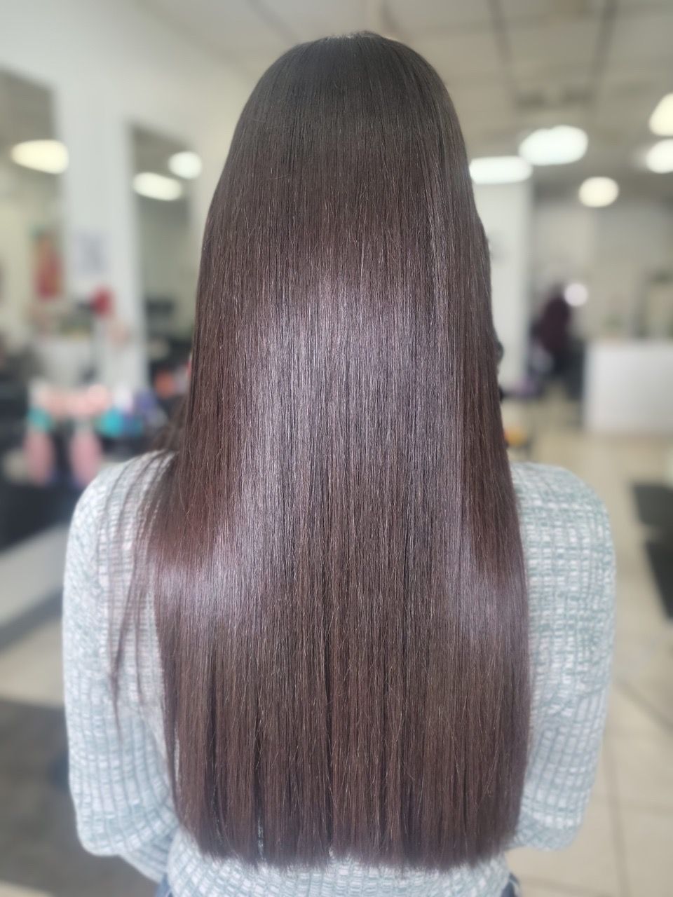 straight keratine treatment brown hair hair salon