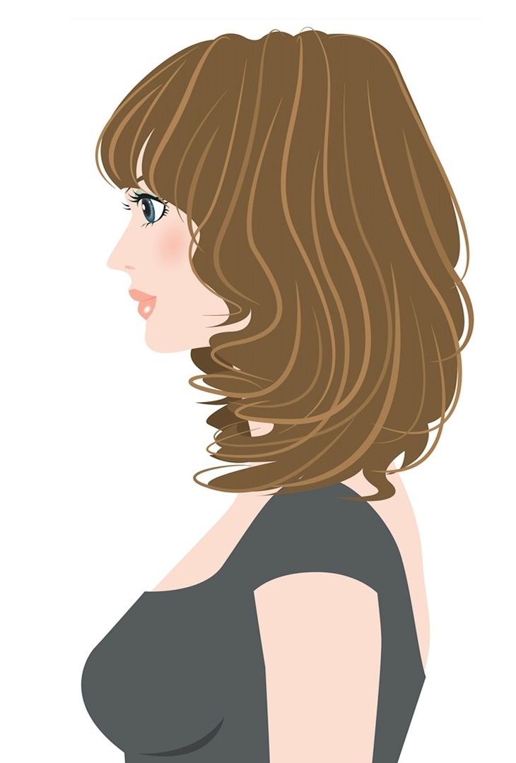 medium hair model