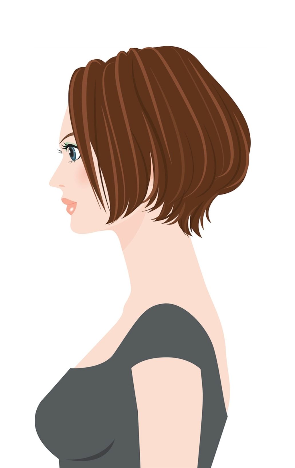 short hair model