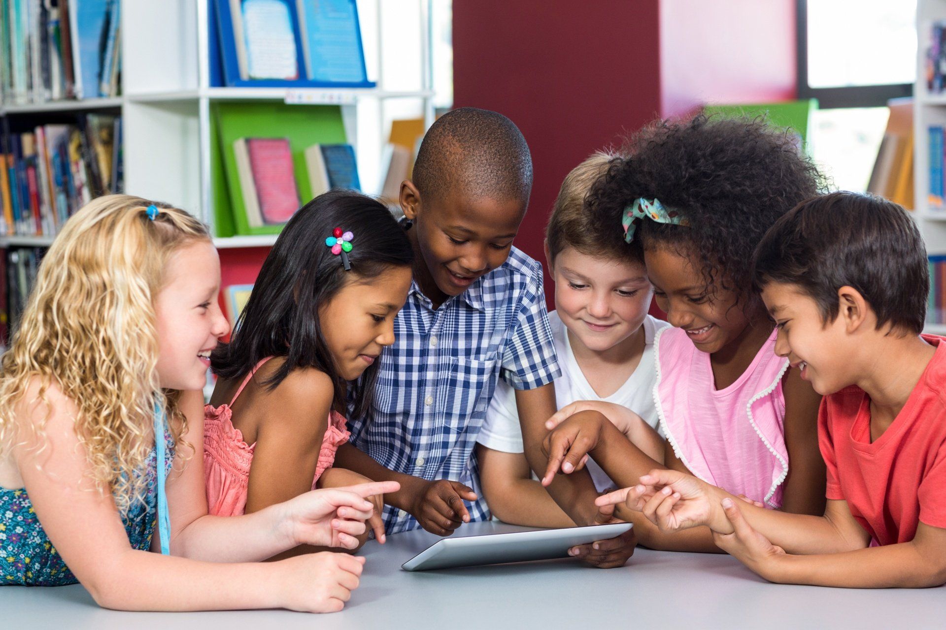 Children reading together