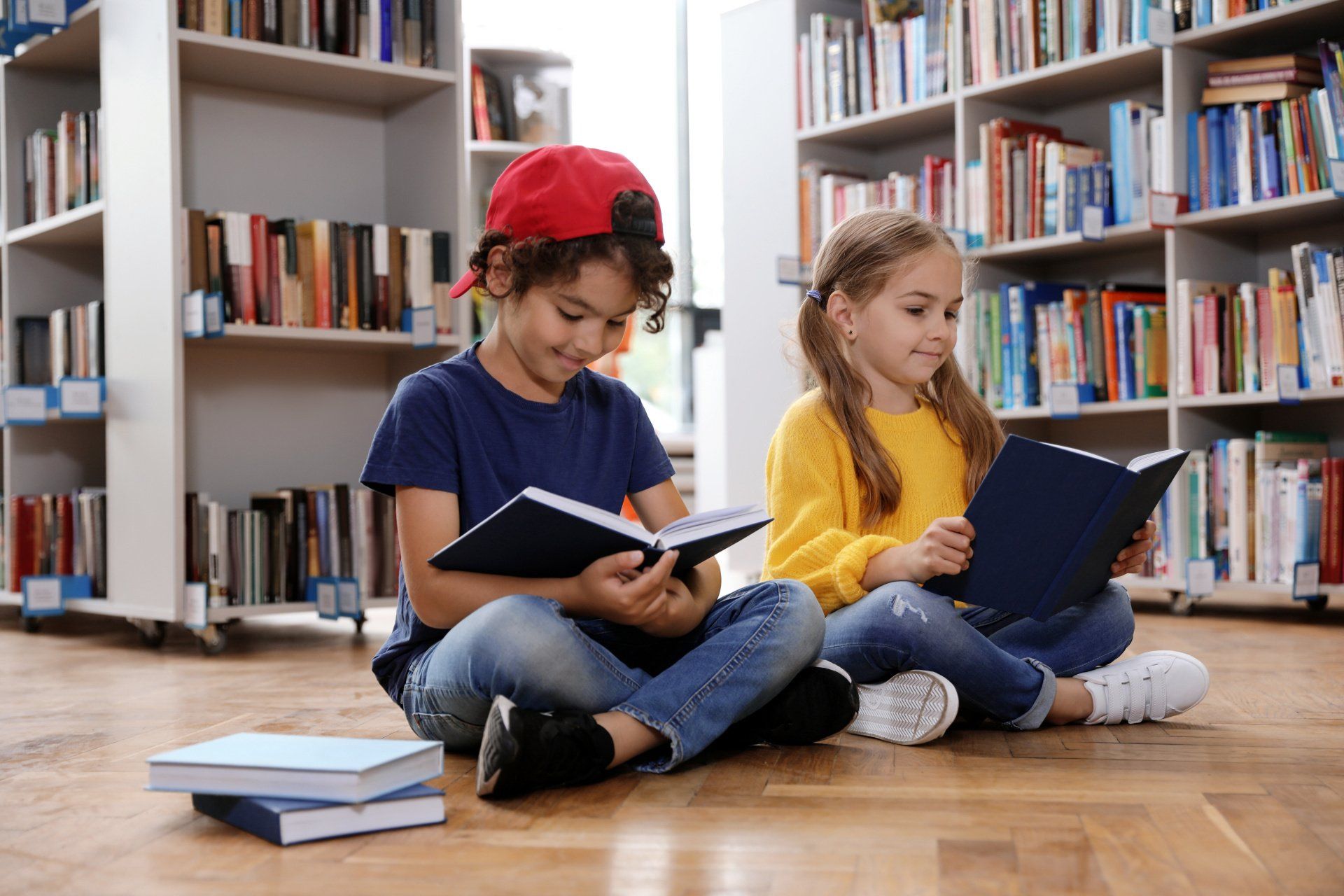 Children reading together