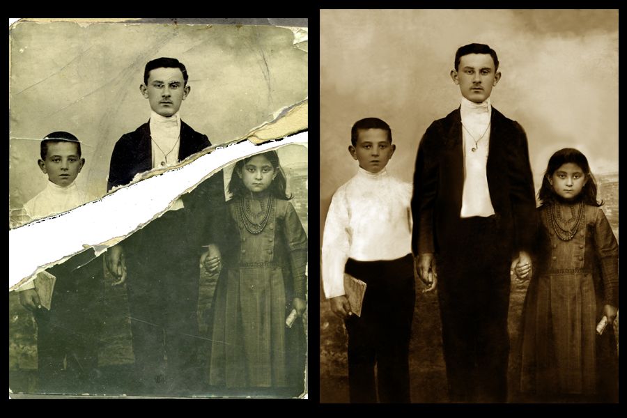 Photo Restoration Button