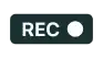 “REC” label on a dark green button with a white dot icon