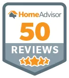 50 Reviews Home Advisor badge