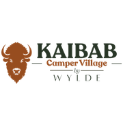 Kaibab Camper Village by Wylde logo with a brown bison head icon and green-brown text