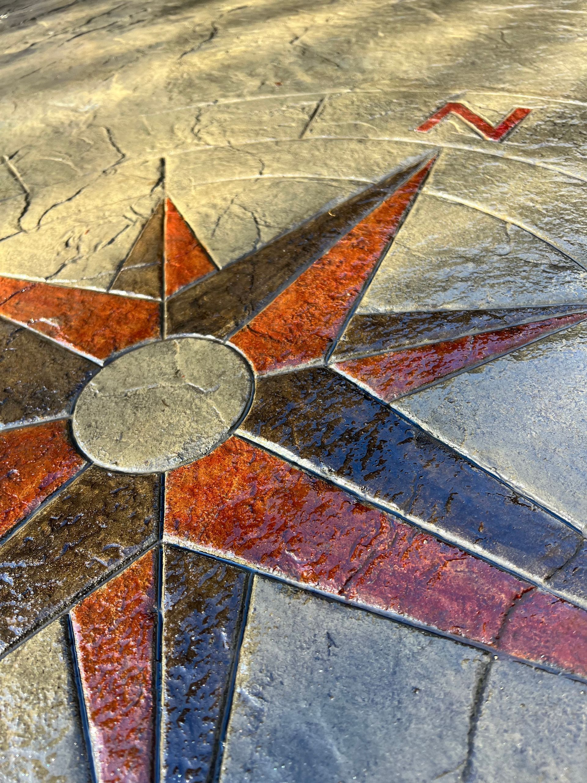 Colored compass rose