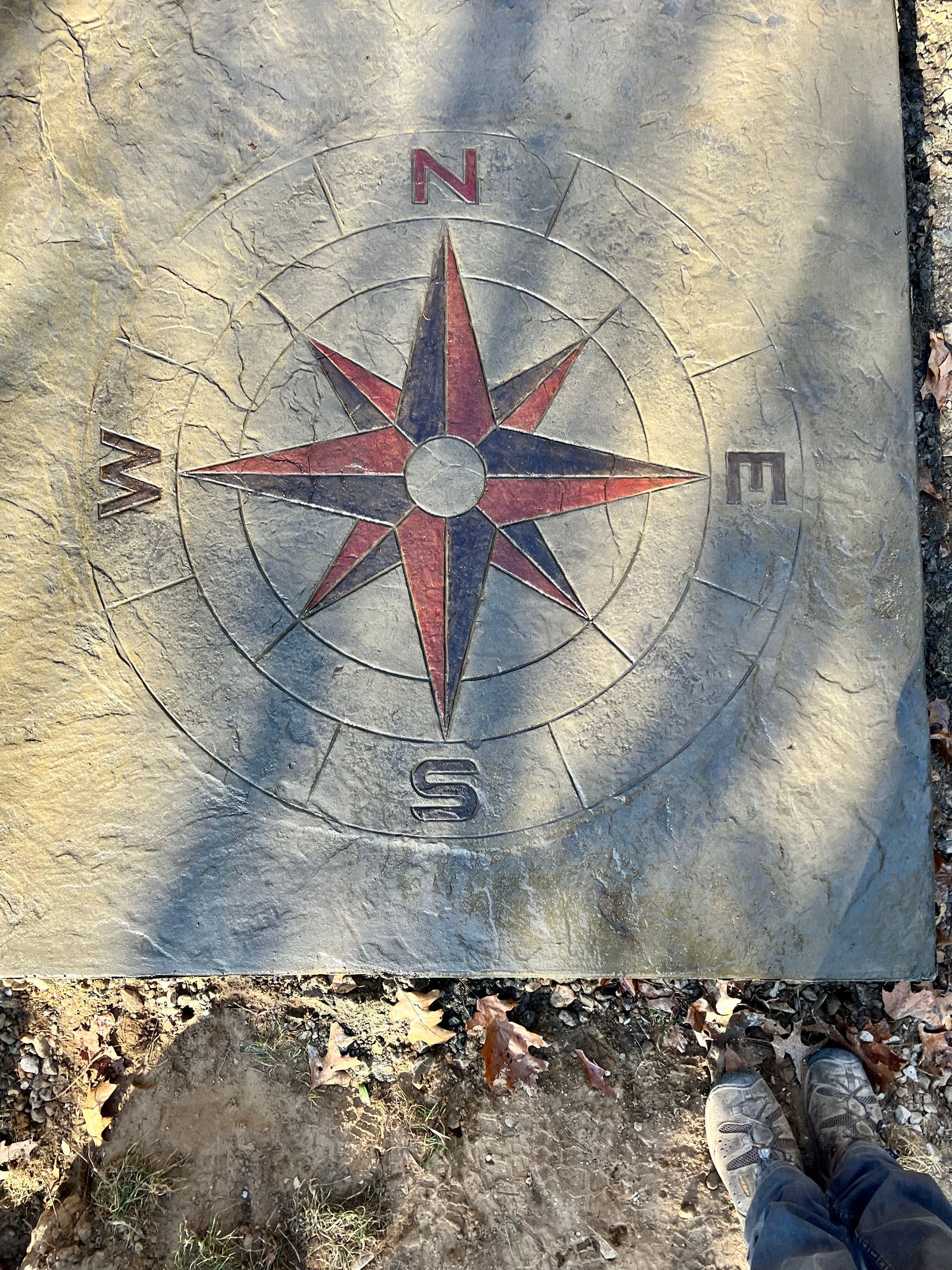 Colored compass rose