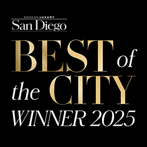 San Diego “Best of the City” Winner 2025 award graphic on black background