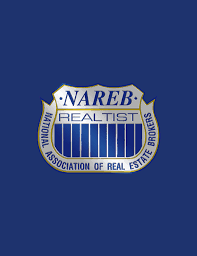 NAREB Realist logo on blue background, with shield emblem and “National Association of Real Estate Brokers” text
