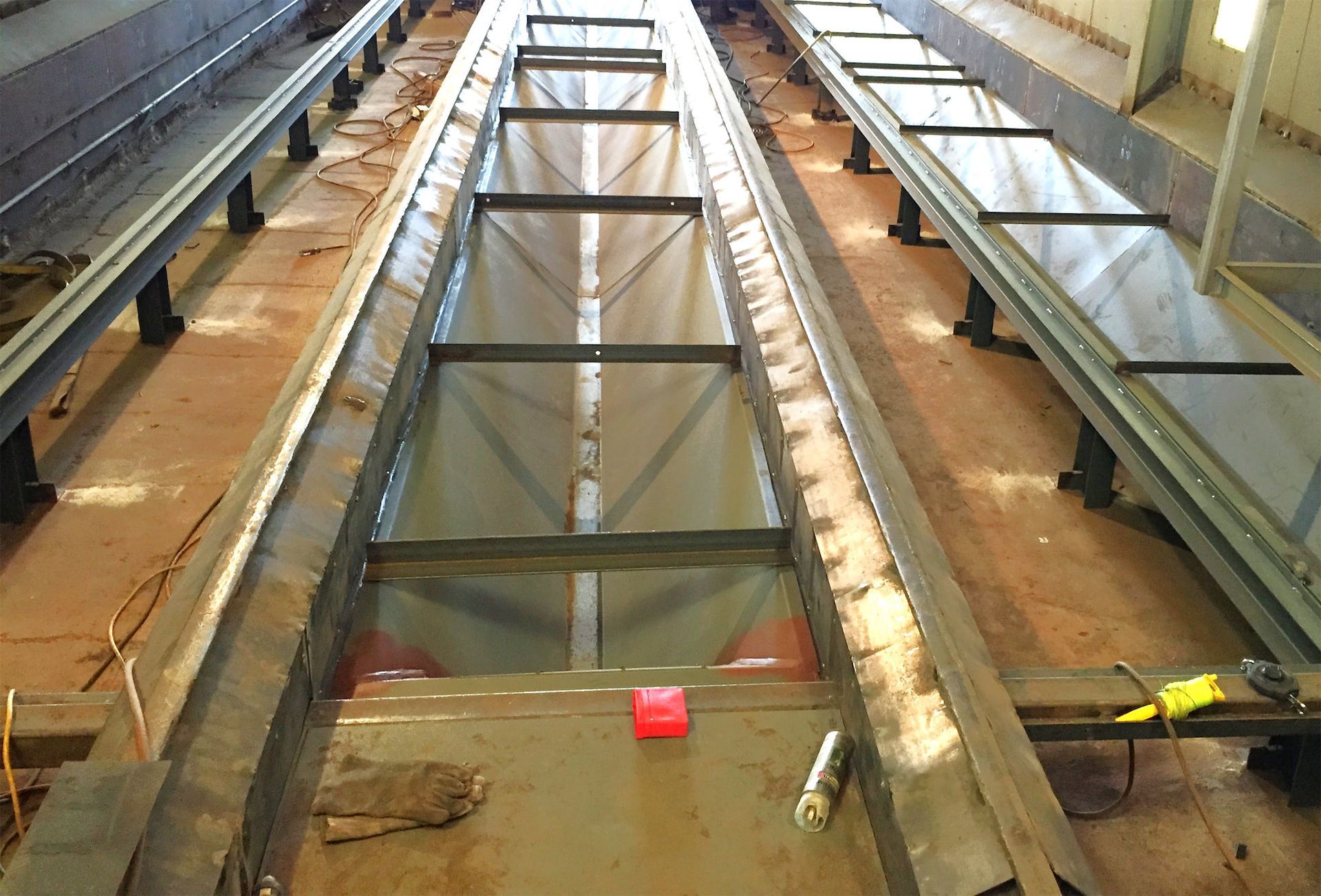 retro fit old sweeper drag floor to new Hoffman blast 