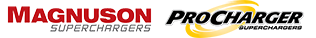 Magnuson Superchargers and ProCharger logos on a white background