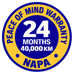 NAPA peace of mind warranty 24 months, 40000 km | Dale Adams Automotive Specialists