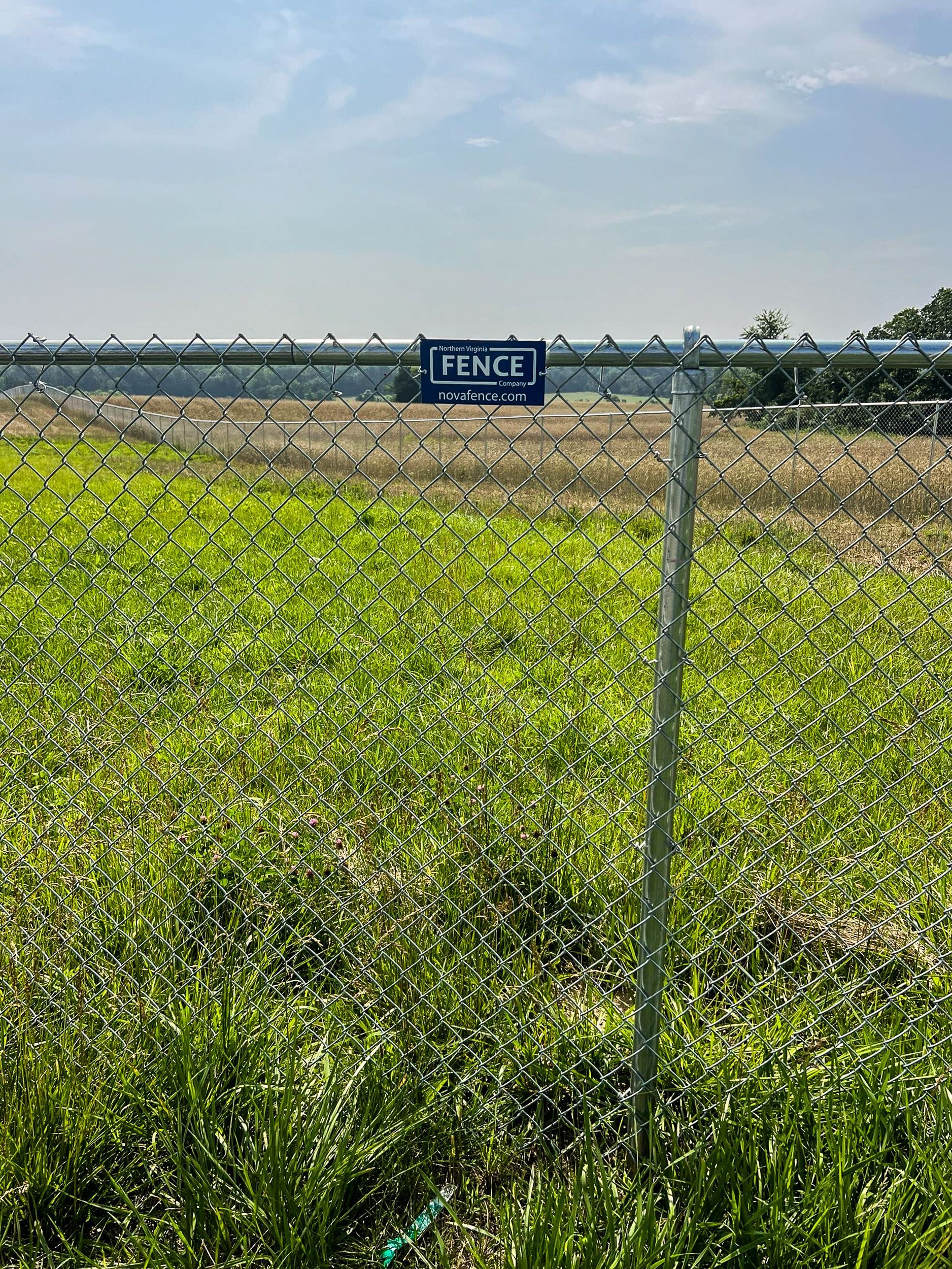 Chain-link fence with a