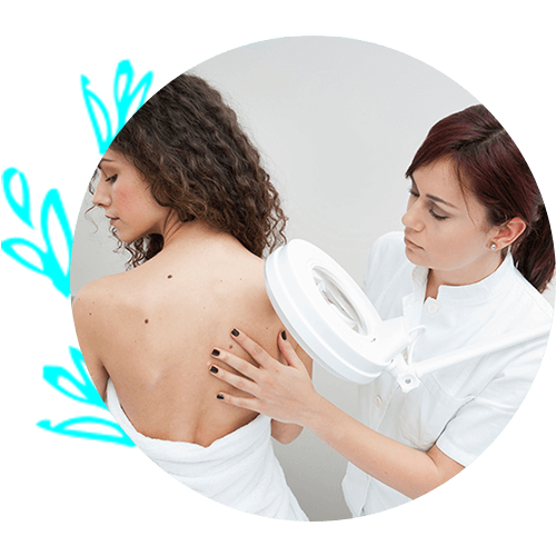 Dermatologist Inspecting Woman Skin — Virginia Beach, VA — Dermatology Inc of Virginia Beach Dermatologist Inspecting Woman Skin — Virginia Beach, VA — Dermatology Inc of Virginia Beach